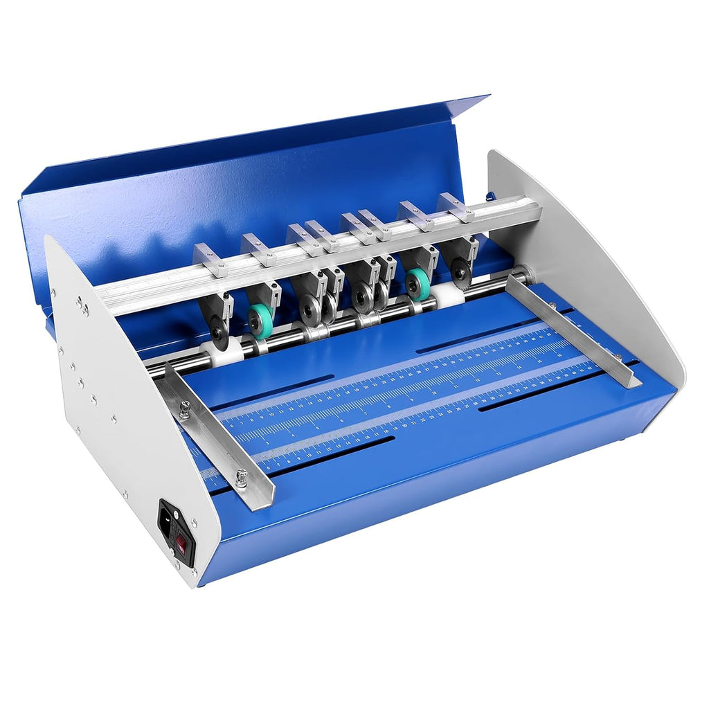 Electric Creasing Folding Machine 3-in-1 110V 460mm with Scale Ruler