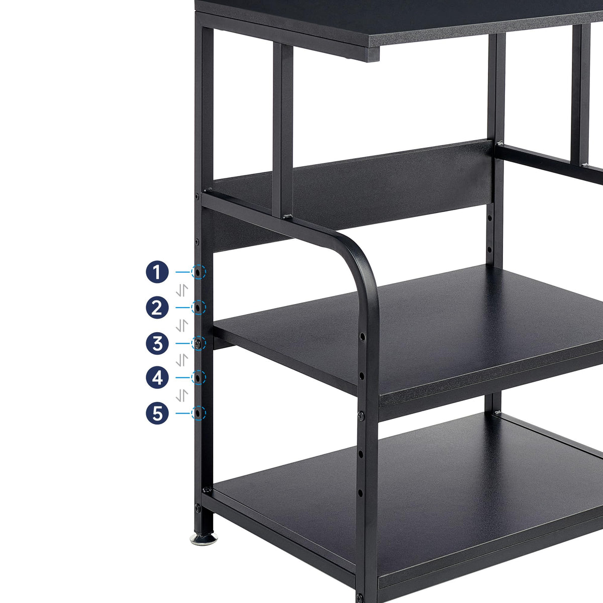 Fannova Printer Stand with Height Adjustable Storage Shelf for Home Office