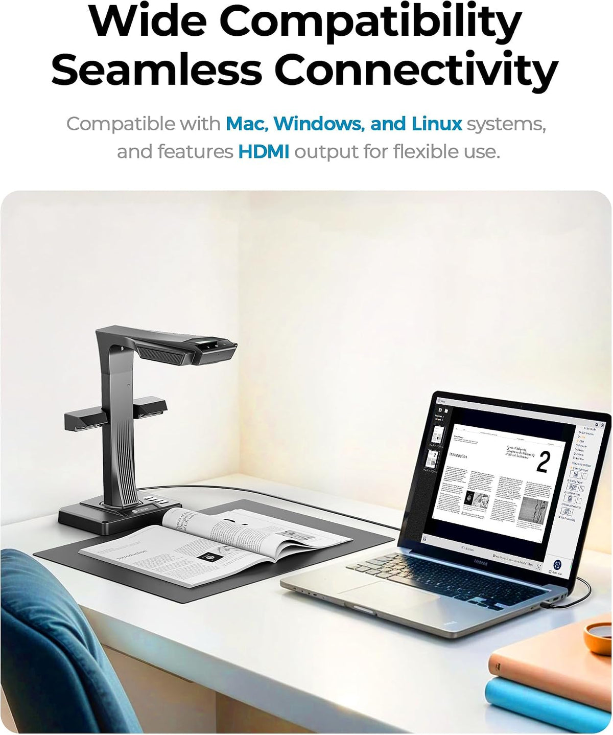 CZUR ET MAX Professional Book & Document Scanner, 38MP Document Camera