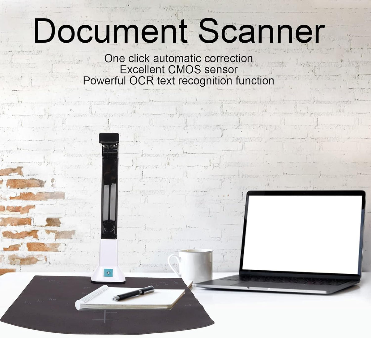 Document Camera 8MP 4K Ultra High Definition USB Document Scanner A4 Auto Focusing for Distance Learning, Video Conferencing, Remote Working, Stop Motion, etc