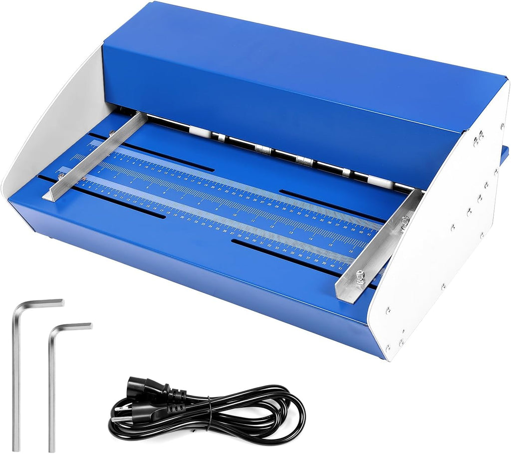 110V Electric Paper Creasing Machine 18 Inch (460mm), 3-in-1 Automatic Card Folding & Scoring Tool with Scale Ruler, for Invitations, Tickets, Business Printing