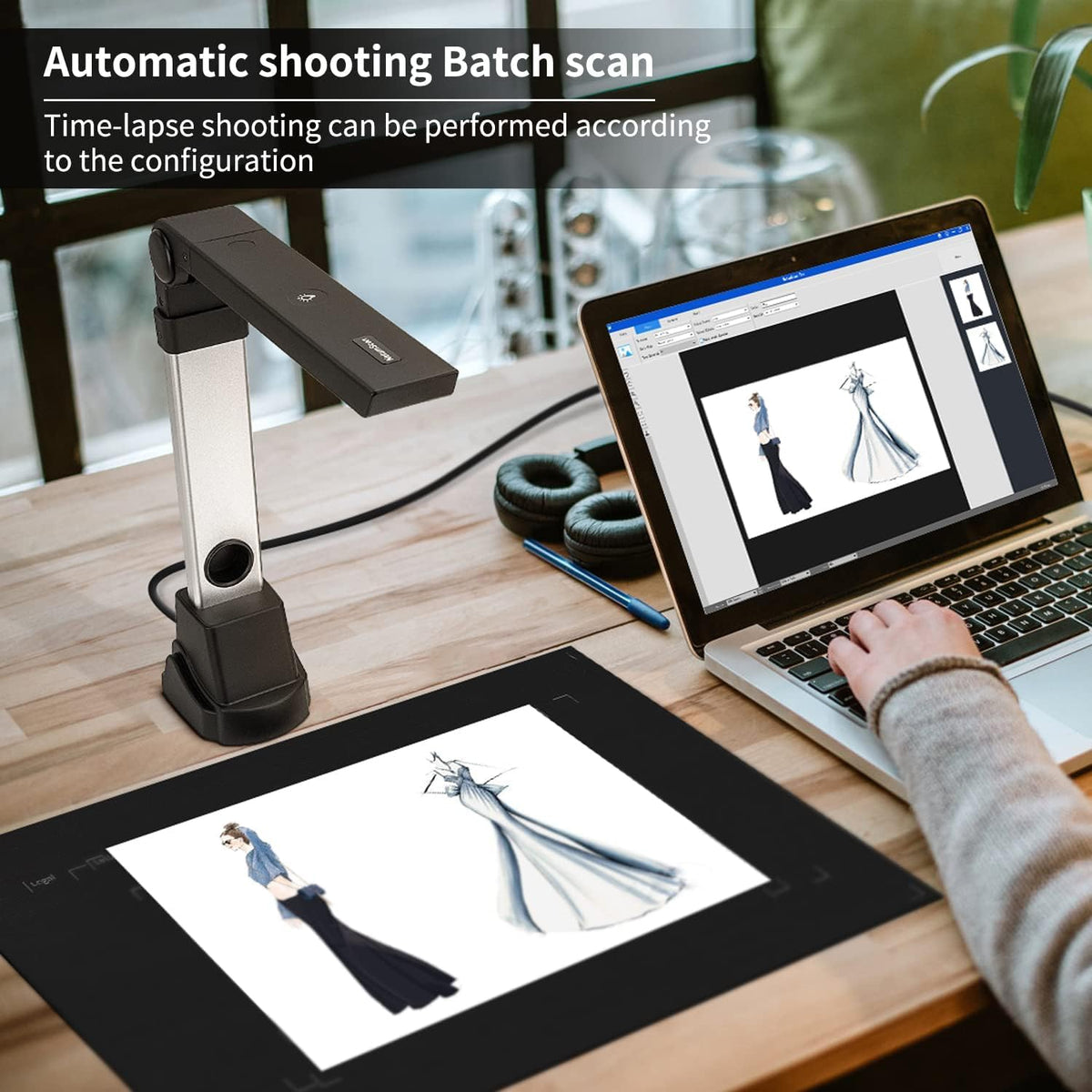 NetumScan 13MP Book Document Camera for Teachers,Capture Size A3/A4