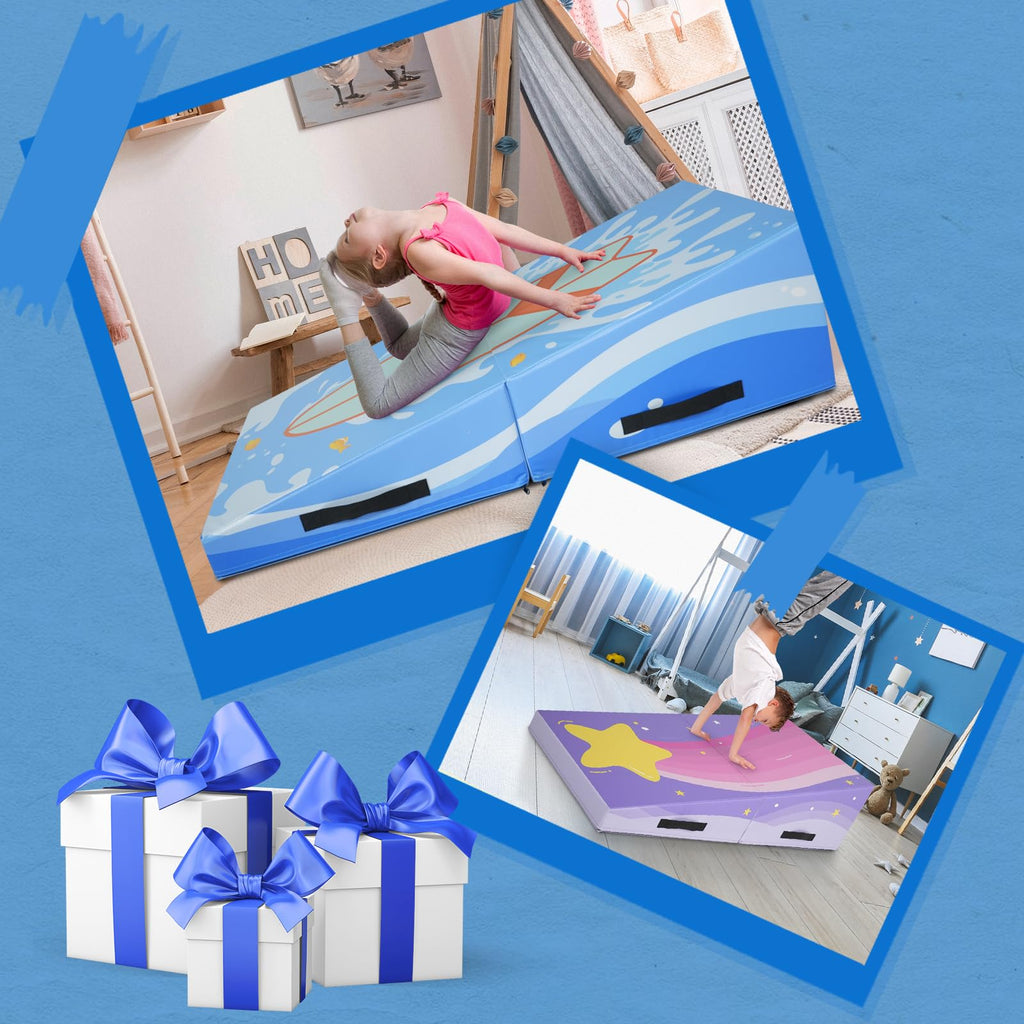 Kangaroo Hoppers Gymnastics Cheese Wedge Mat for Kids Ages 1-12