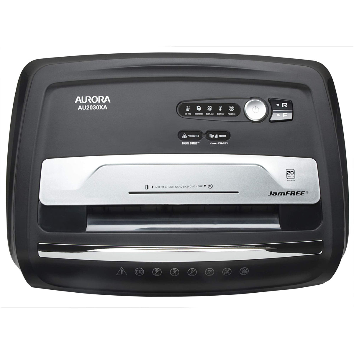 Aurora AU1270XB Professional Grade 12-Sheet Security P-4 Cross-Cut Paper and Credit Card/ 20 Minutes Continuous Run Time Shredder