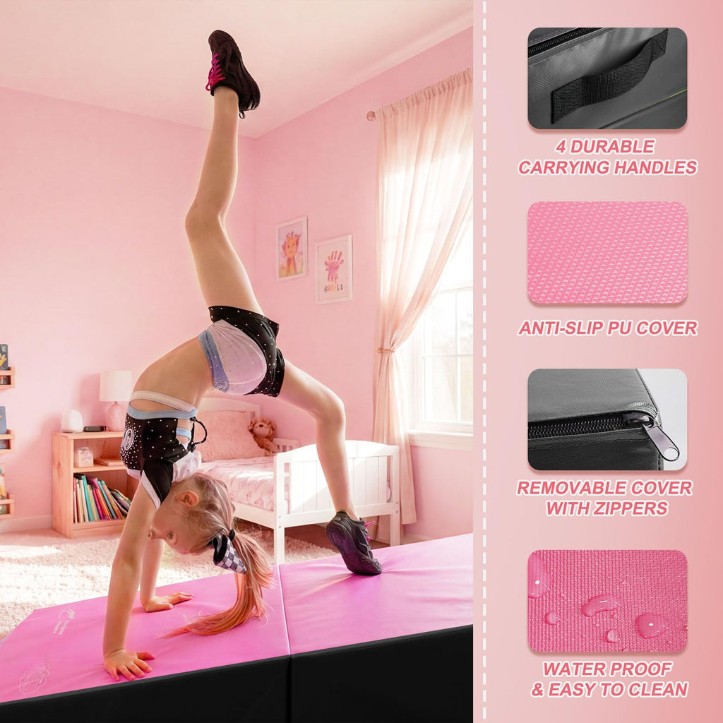 Kangaroo Hoppers Gymnastics Cheese Wedge Mat for Kids Ages 1-12