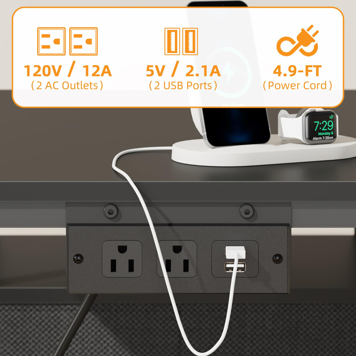 YAOHUOO Printer Stand with Power Outlet/Drawers, Printer and Shredder Stand