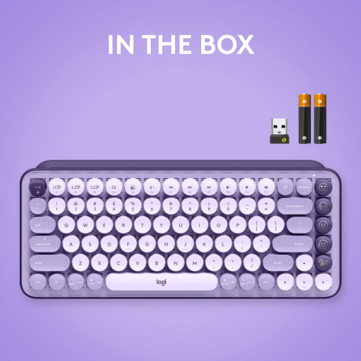 Logitech POP Keys Wireless Mechanical Keyboard with Emoji Keys - Mist