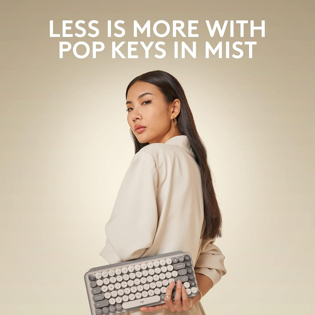 Logitech POP Keys Wireless Mechanical Keyboard with Emoji Keys - Mist