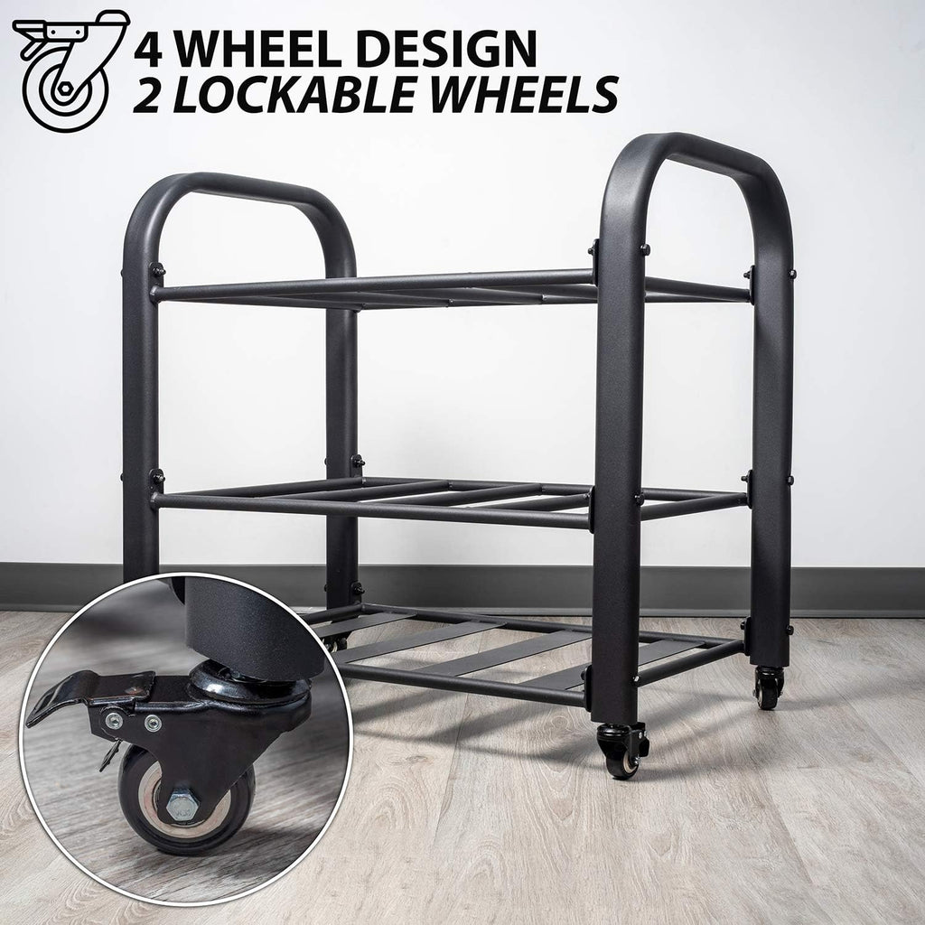 Synergee Yoga Mat Storage Rack â Storage Cart for Yoga Mats, Foam Rollers & Mobility Equipment. Perfect for Yoga Studio or Commercial Gym.