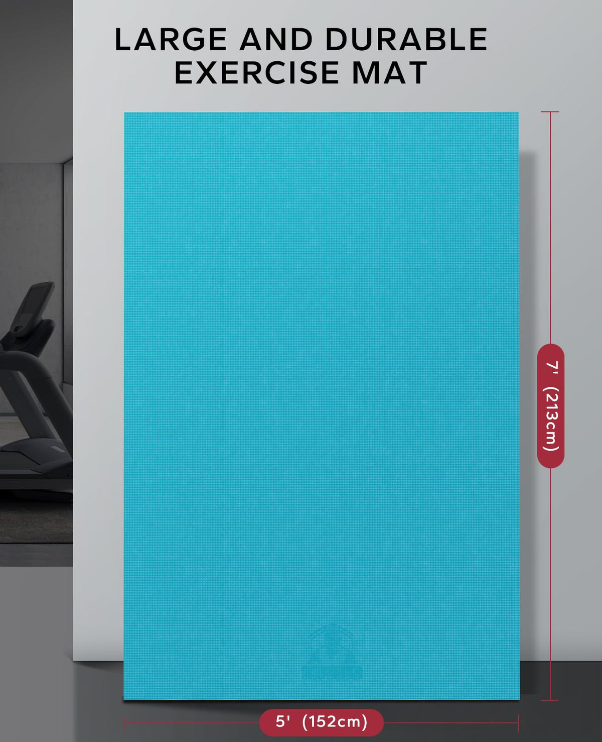 HAPBEAR Large Exercise Mat-6'x4'/7'x5'/6'x8'/6'x9'/6'x10'/6'x12'x 1/3"(8mm)