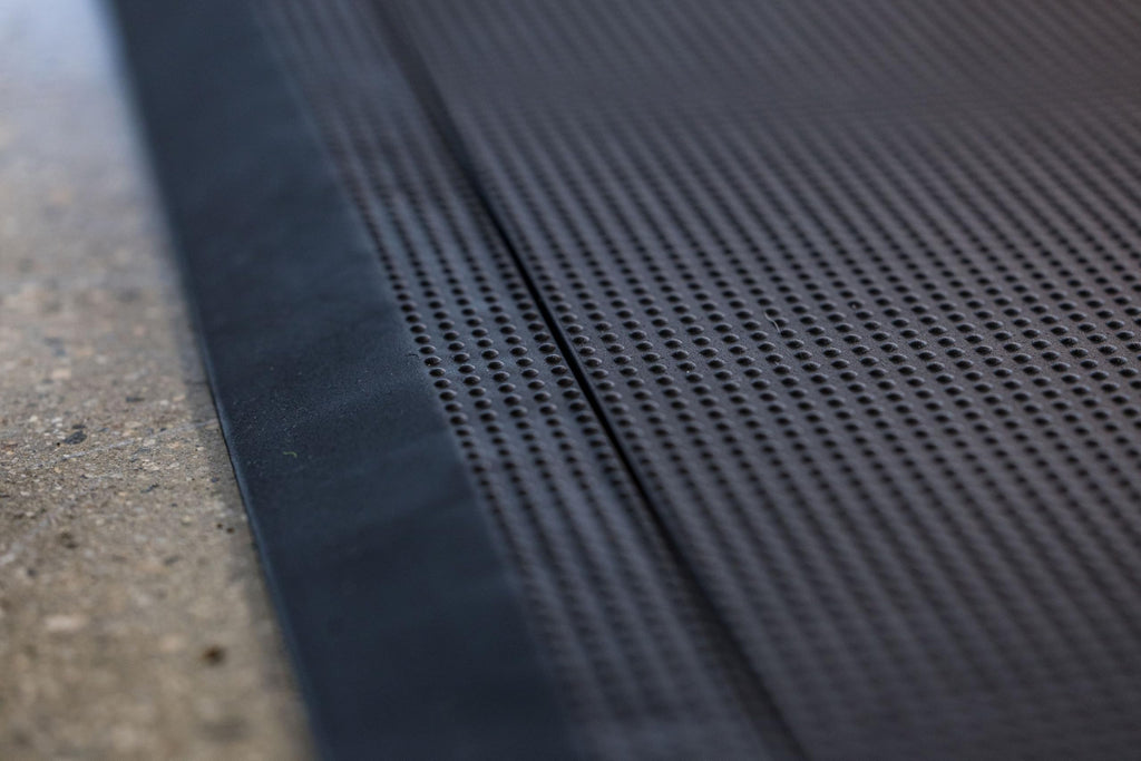 Baselayer Performance Series Interlocking Floor Tiles - Durable Â½ in TPE (Rubber Like, NOT Foam, no Odor) - Gym Flooring for Weights & Heavy Equipment - Black, 15 SqFt (6 Pack) - Made in USA