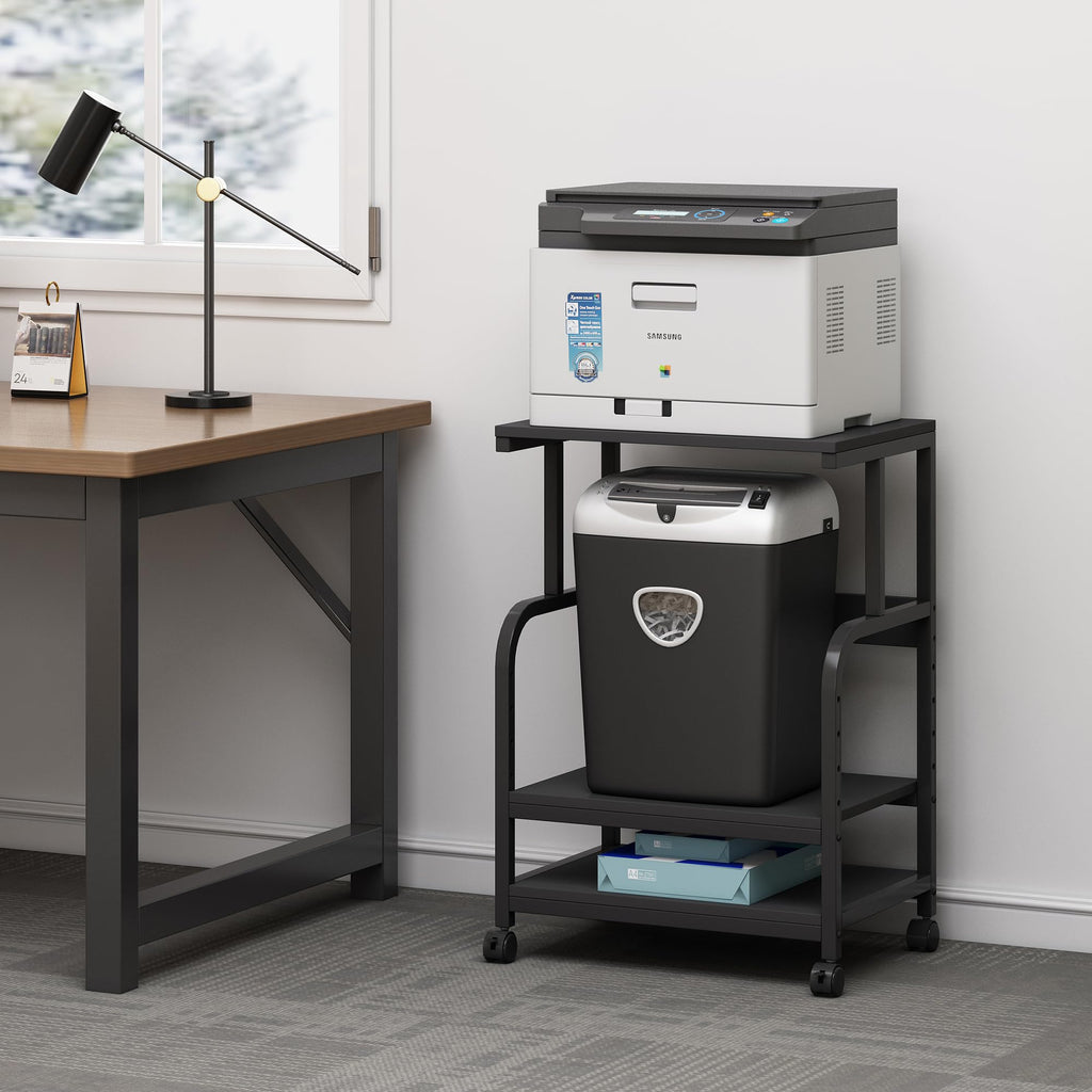 Fannova Printer Stand with Height Adjustable Storage Shelf for Home Office