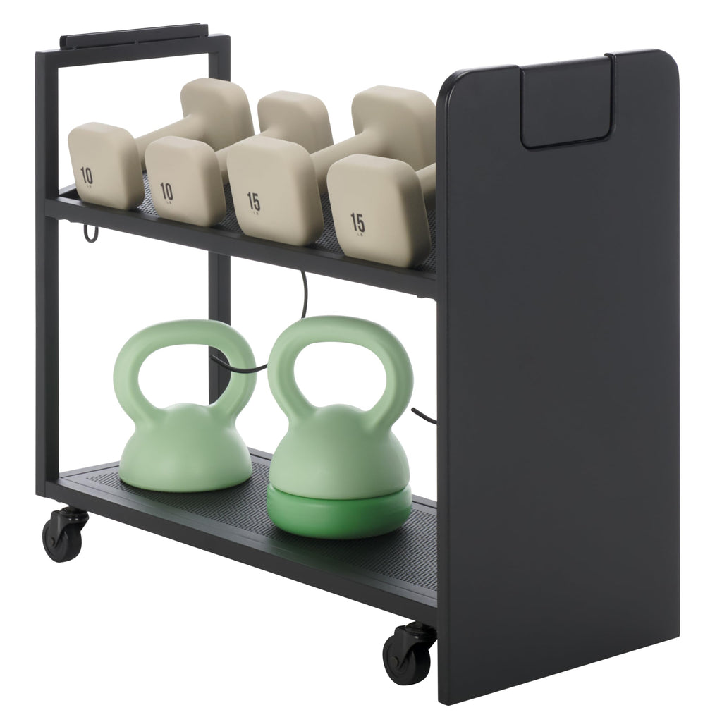 SEI Furniture - Sidekick Sport Equipment Rolling Rack - Transitional Design, Metal and Wood - Ideal for Bedroom, Living Room (HZ0123)