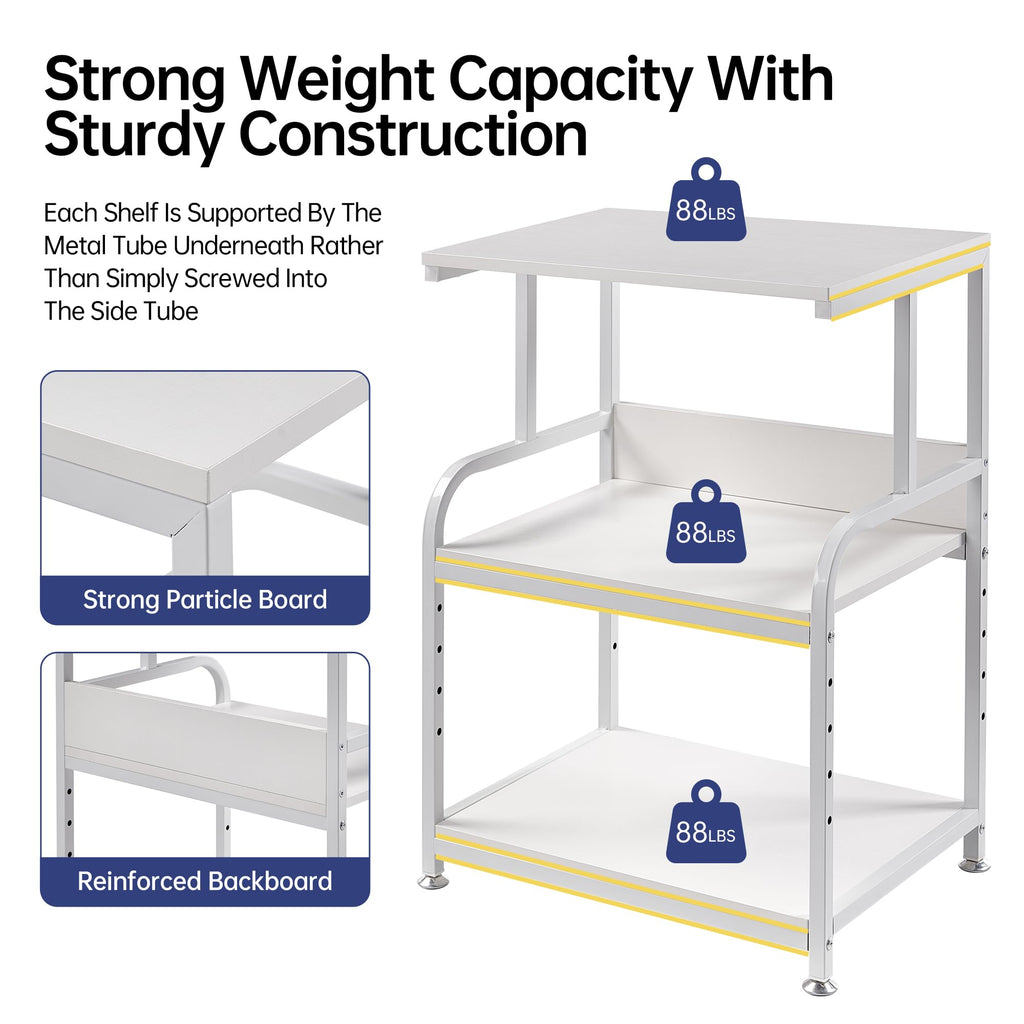 Fannova Printer Stand with Height Adjustable Storage Shelf for Home Office