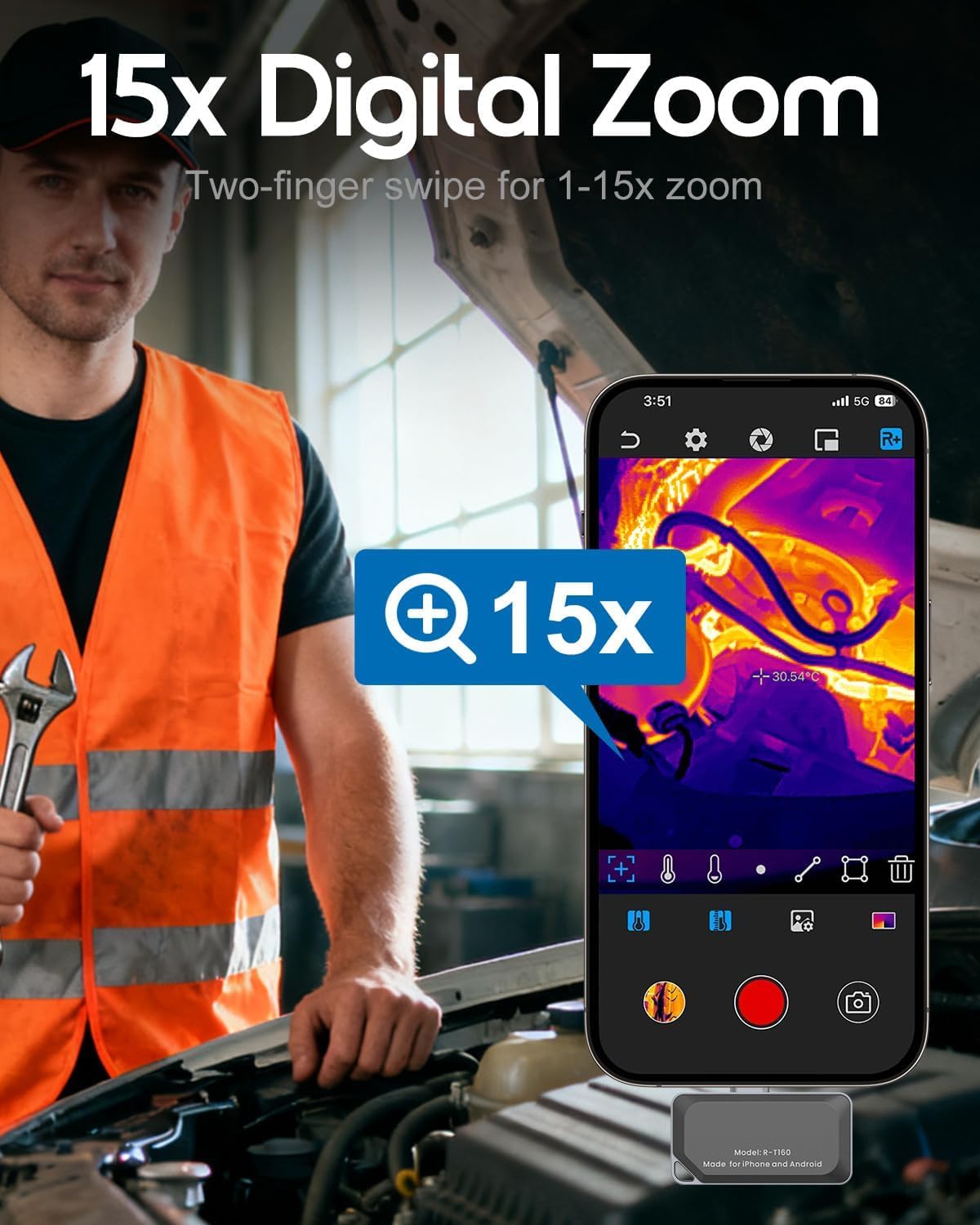 REVASRI Thermal Imaging Camera,320x240 Super IR Resolution