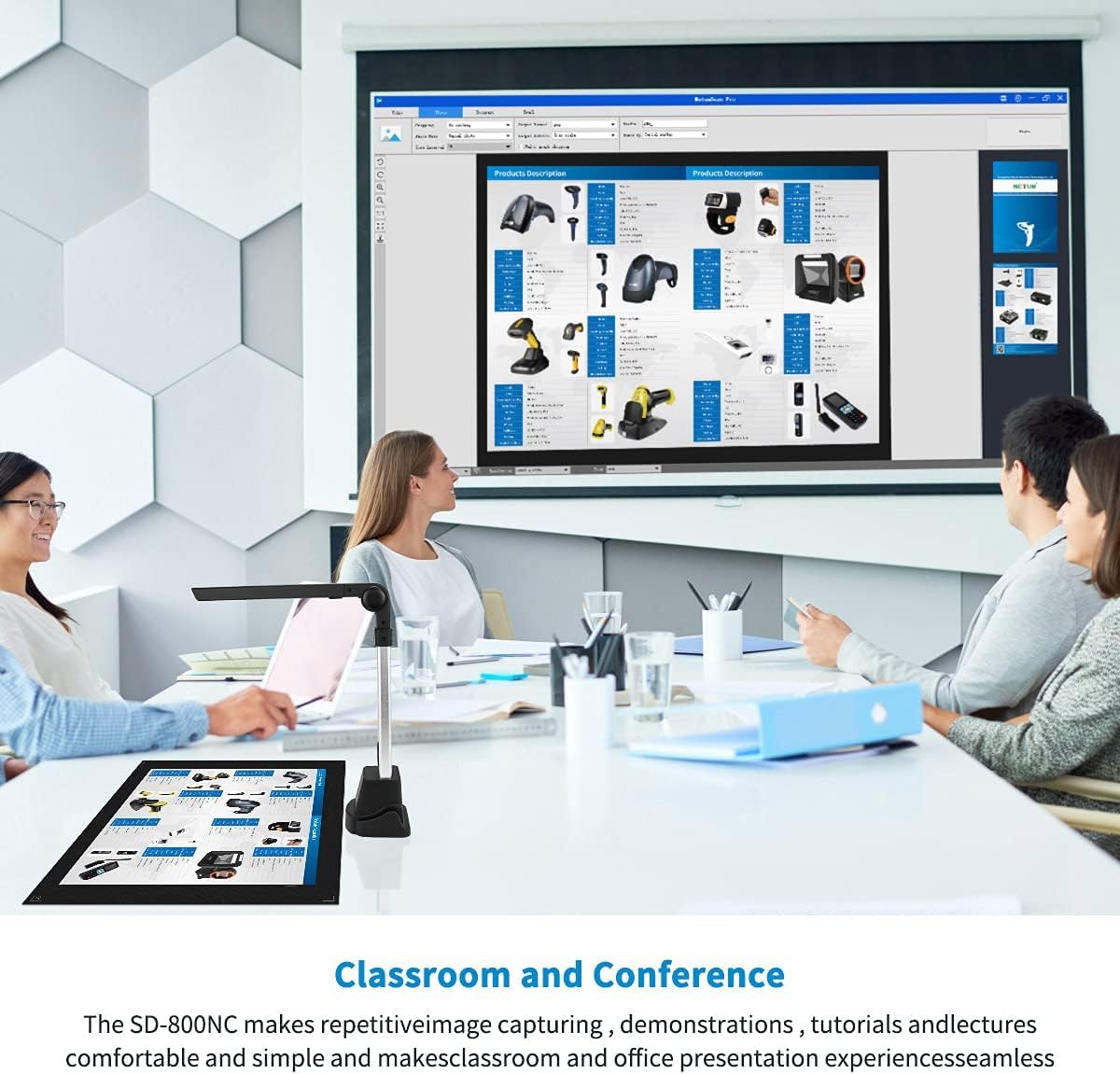 NetumScan 13MP Book Document Camera for Teachers,Capture Size A3/A4