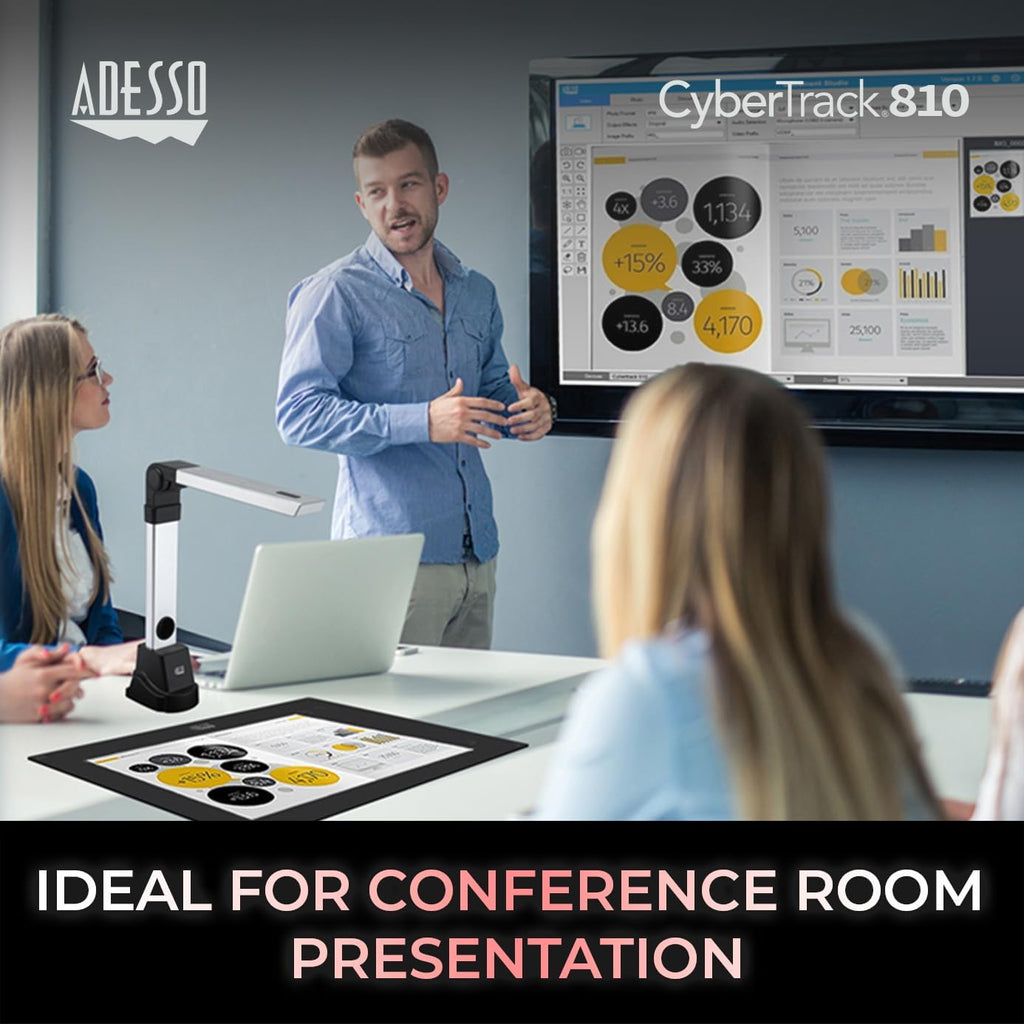 Adesso Cybertrack 810 8.0-MP Fixed-Focus Document Camera for Windows