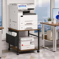 Lerliuo Brown Large Printer Stand with Storage