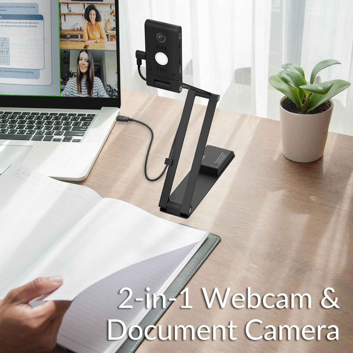 Innex DC500 16MP 4K USB Document Camera, Webcam & Scanner, 3-in-1