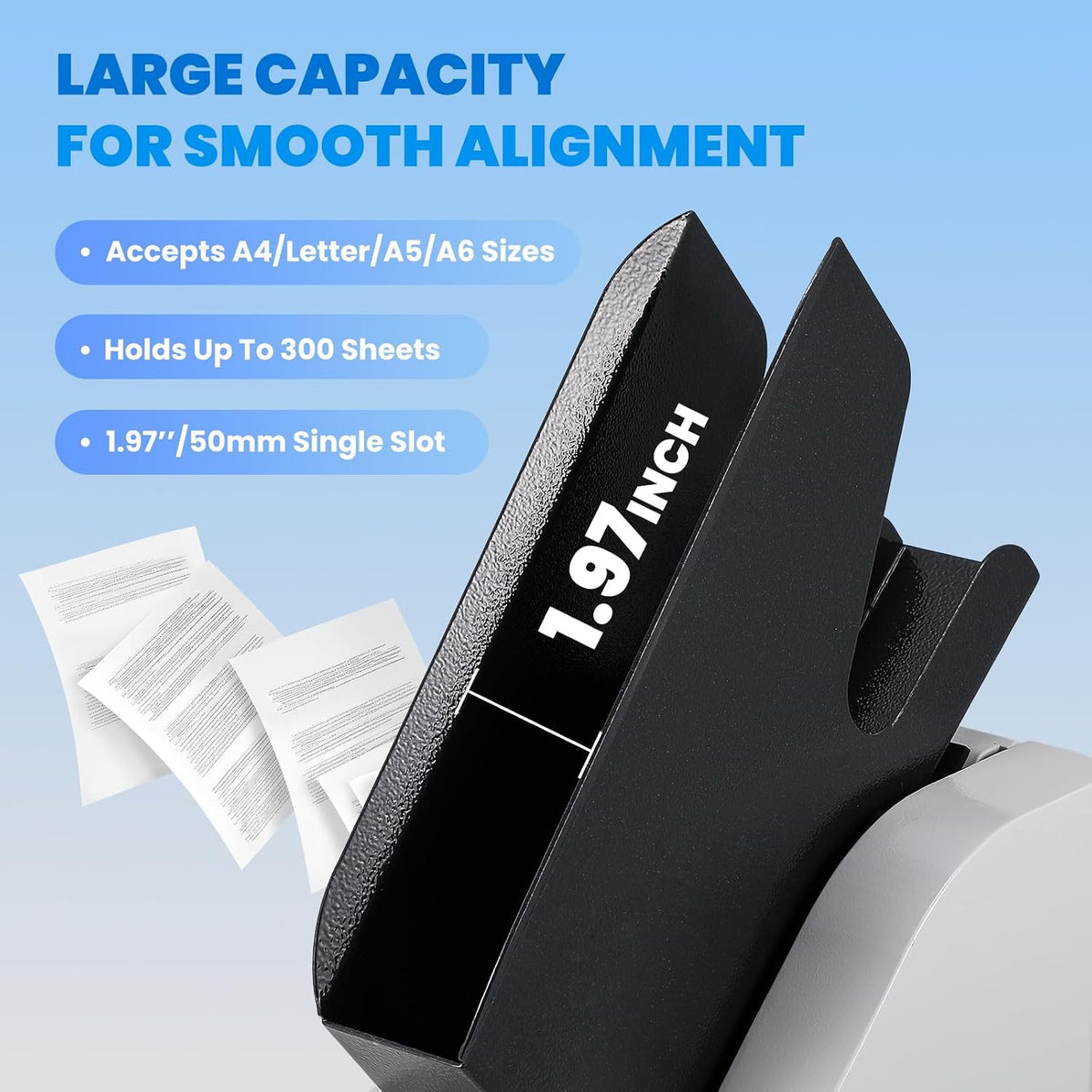 Mxmoonant Desktop Paper Jogger 300-Sheet Capacity, Alignment Paper Finisher