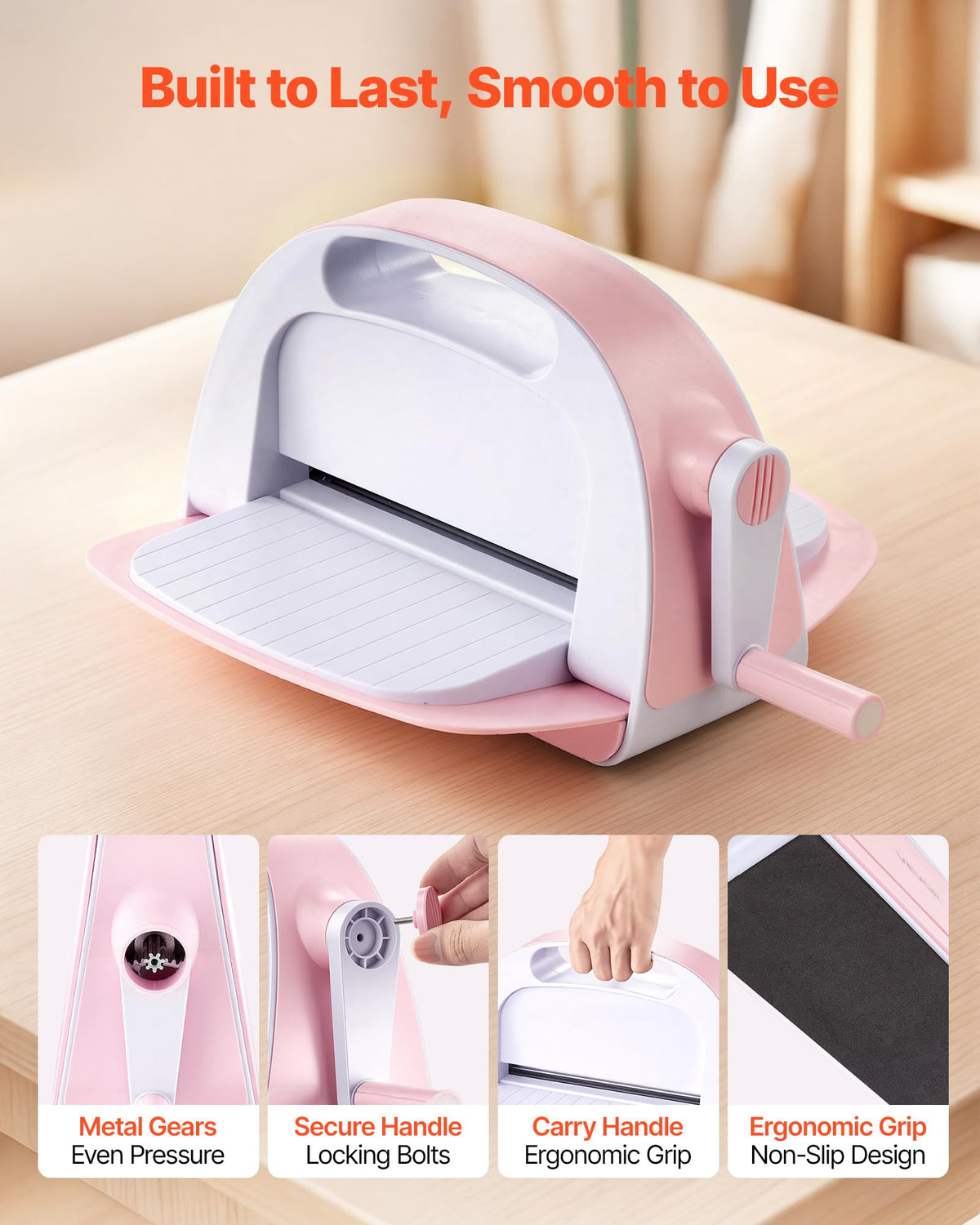 VEVOR Manual Die Cutting and Embossing Machine, 9" Opening, Portable Die Cut Machine Set with Cutting Dies, Embossing Folders, Paper Sheets, Cutting Plates, for Scrapbooking, Card Making, Crafting