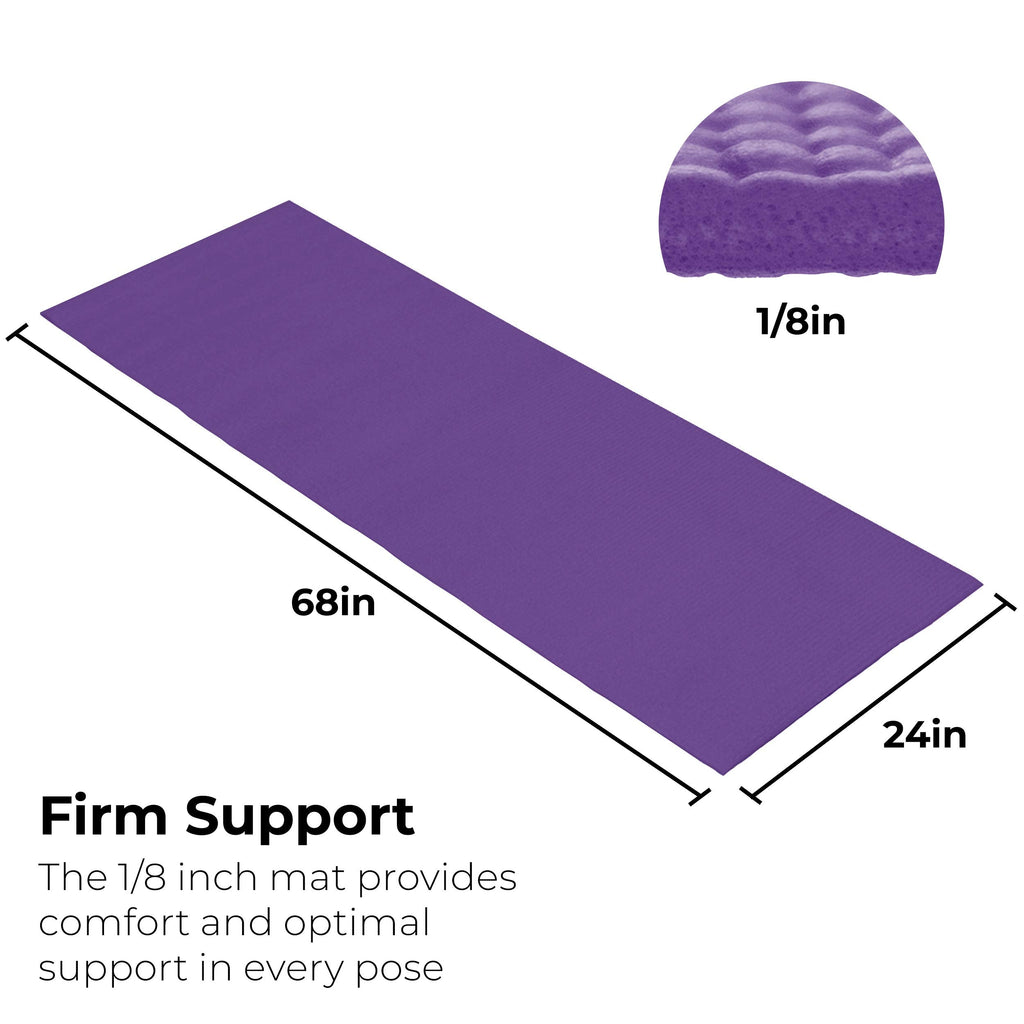 Bulk Yoga Mats, 10 Pack, 4mm Thick, 68x24in