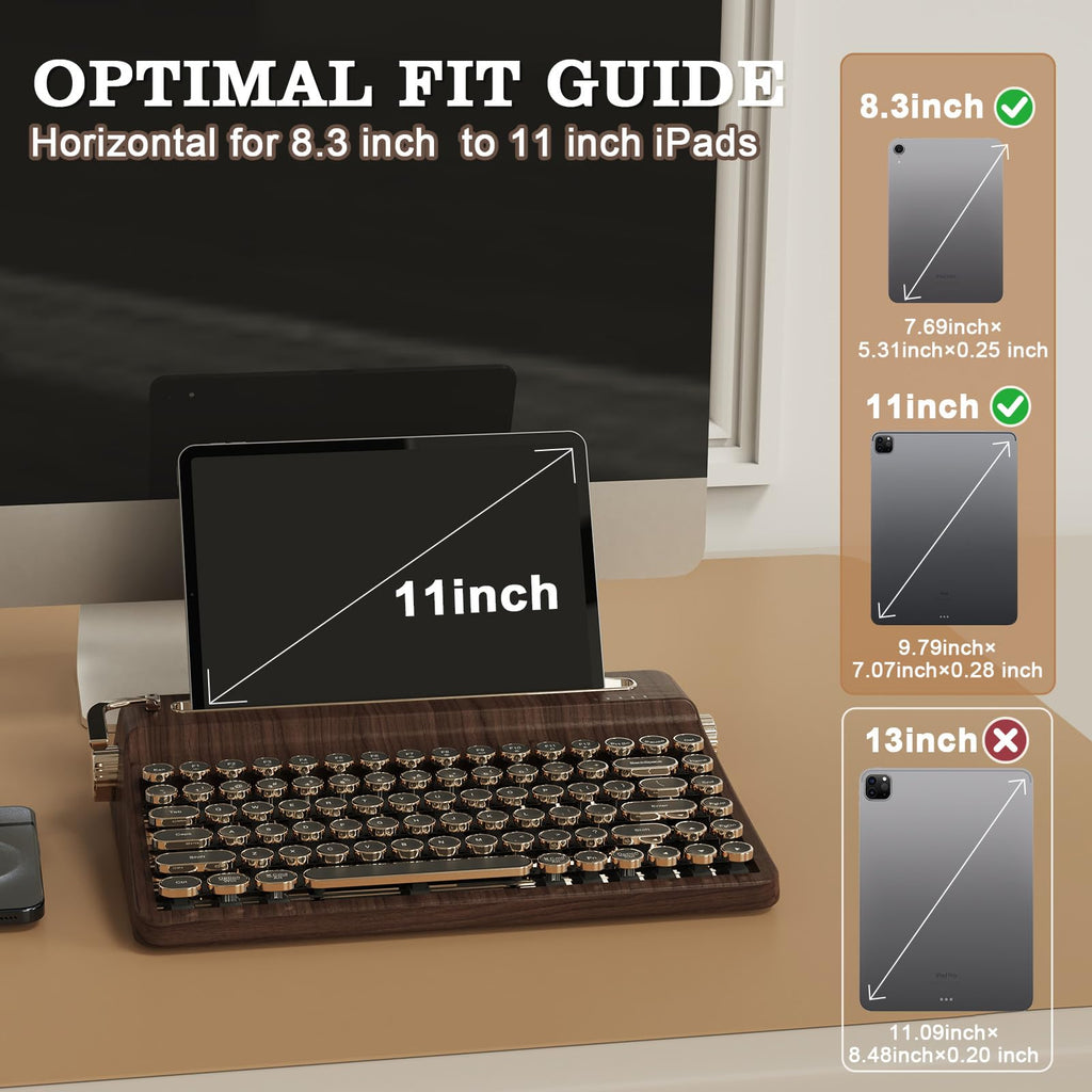 YUNZII QL75 Retro Typewriter Hot Swap RGB Keyboard (Green, Cocoa V2)