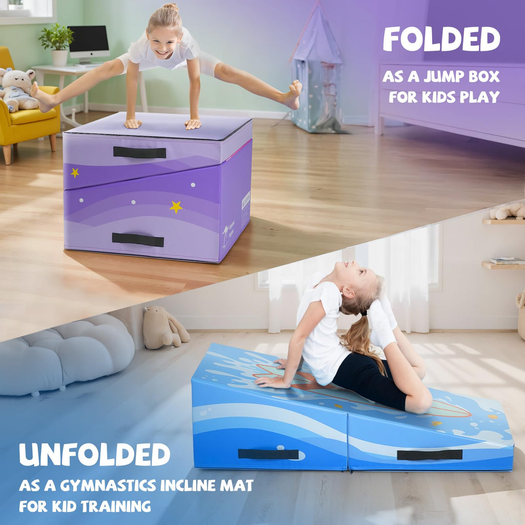 Kangaroo Hoppers Gymnastics Cheese Wedge Mat for Kids Ages 1-12