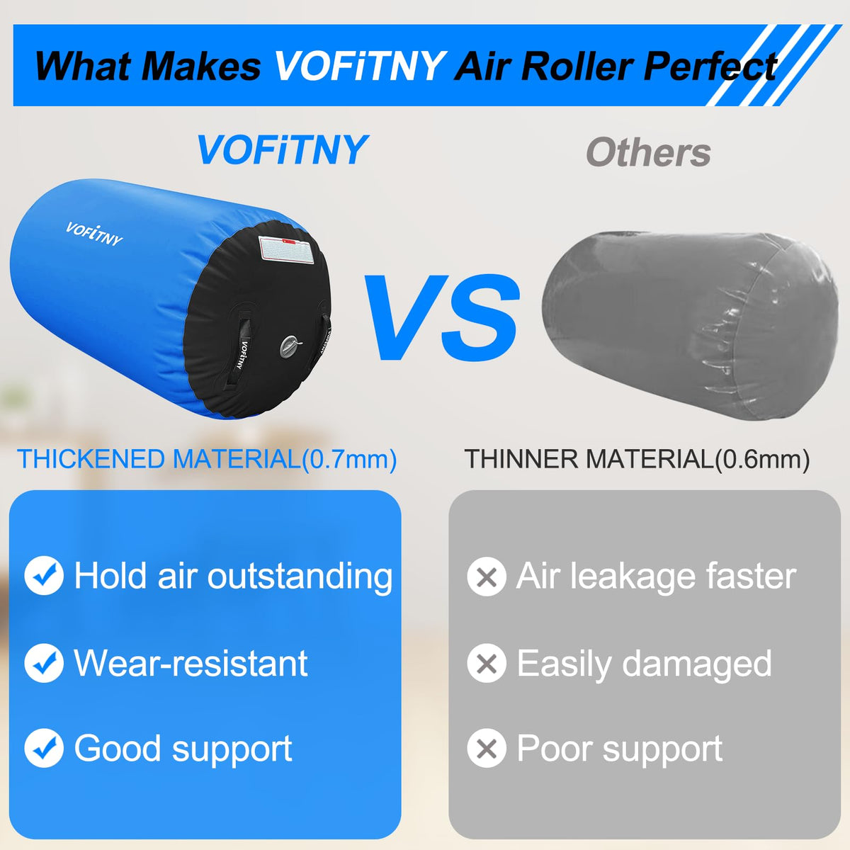 VOFiTNY Gymnastics Air Barrel Tumbling Equipment Back Handspring Trainer