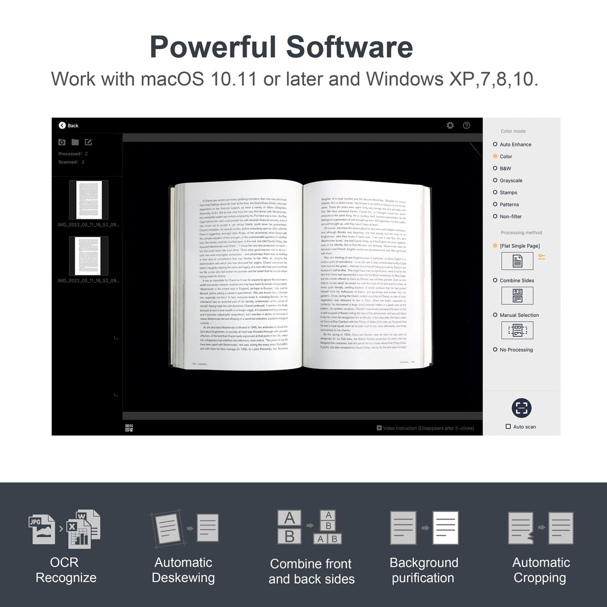 CZUR ET24 Pro Professional Book Scanner, 24MP Document Camera