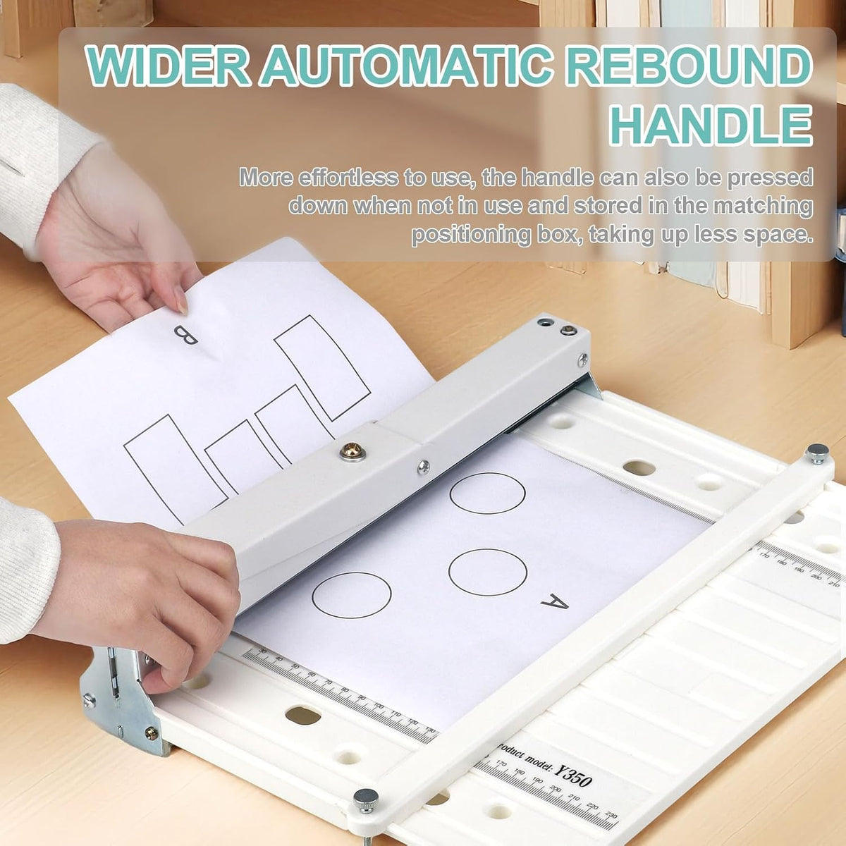 Manual Paper Creaser 13.78Inch Creasing Machine with Extended Positioning Block Paper Folder Folding Machine for Paper Book Covers Cardstock Brochures Invitations (Portable Styleï¼