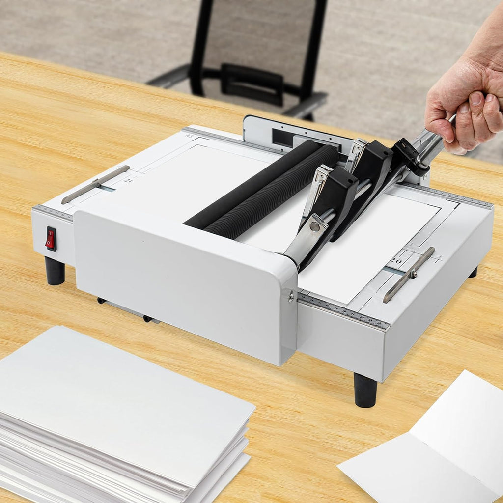 2-in-1 Manual Booklet Binding Machine, A3 Paper Folding Machine