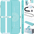FunWater 10ft Inflatable Gymnastics Tumble Track Tumbling Mat 8in Thick Air Floor Tumble Track with Electric Pump for Cheer Leading/Gymnastics/Beach/Gym/Home