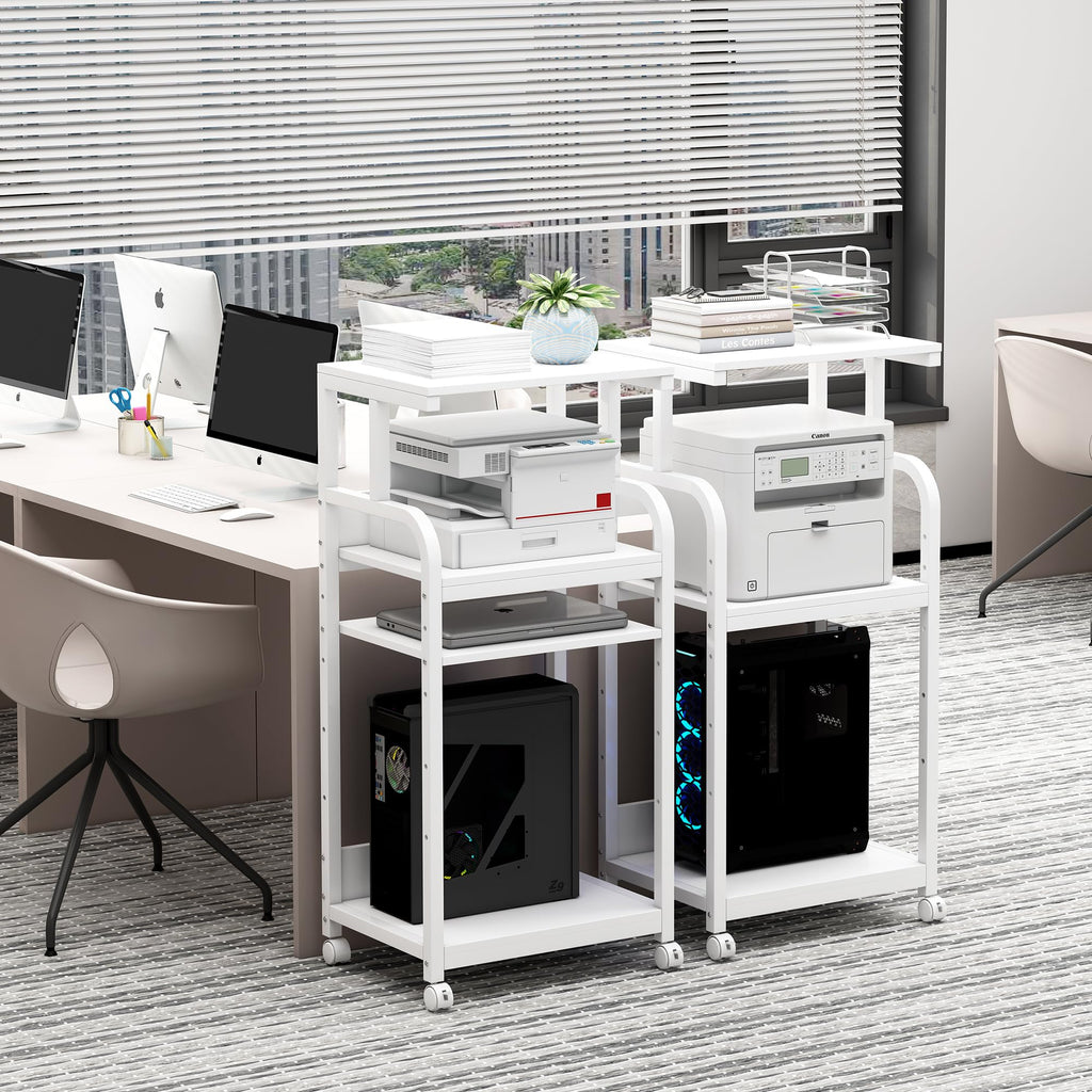 Fannova 4 Tier Tall Printer Stand with Height Adjustable Storage Shelf