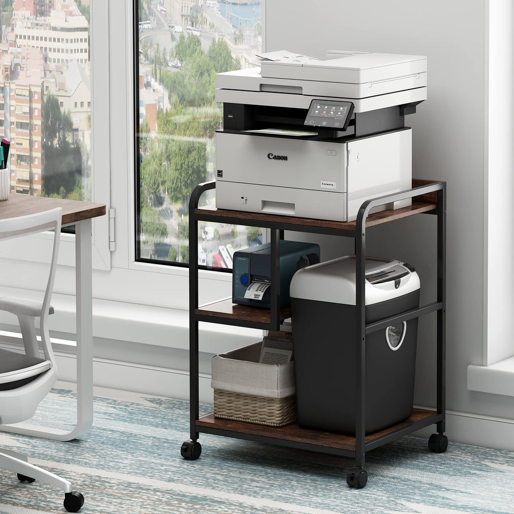 Fannova Large Printer & PC Tower Stand with Wheels for Home Office Storage