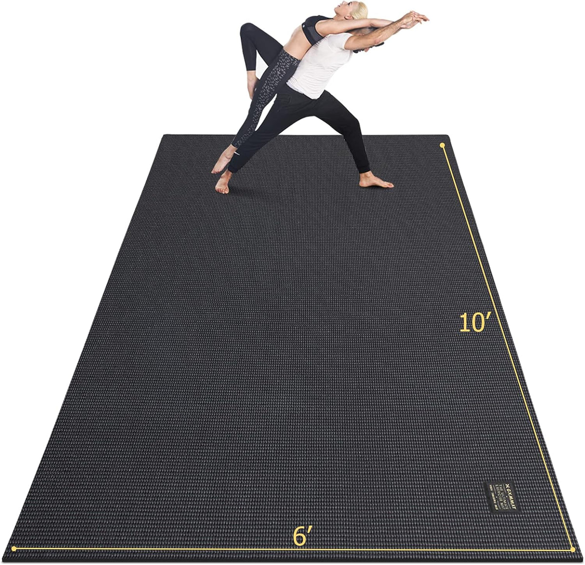 GXMMAT Large Yoga Mat 12'x6'/10'x6'/6'x8'(7mm)