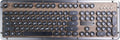 Azio Retro Classic Bluetooth Elwood - Bluetooth Luxury Vintage Backlit Mechanical Keyboard (Blue Switch, Walnut Wood, Gunmetal Matte Frame)(MK-RETRO-W-BT-01-US)