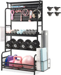 Lauren&Harold 56'' Taller Home Gym Storage Organizer with Hanging Board