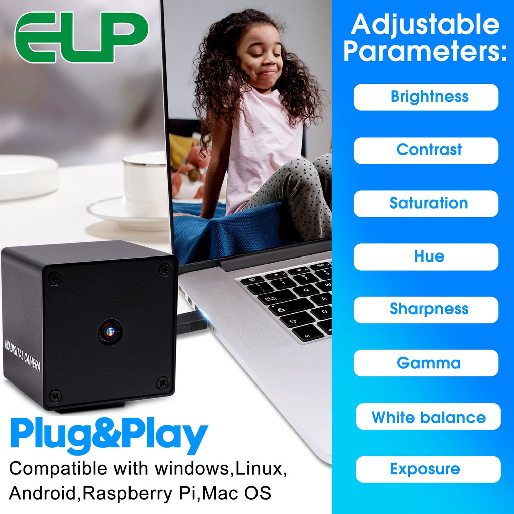 ELP 48MP Fast Autofocus USB Camera Module with 70degree No Distortion Lens for Computer Mini UVC USB2.0 Industrial Webcam Board 8000 * 6000 USB with Camera for Laptop PC Raspberry pi Jetson Nano