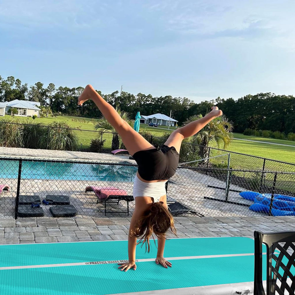 VOFiTNY Inflatable Gymnastics Air mat Tumbling Track for Home