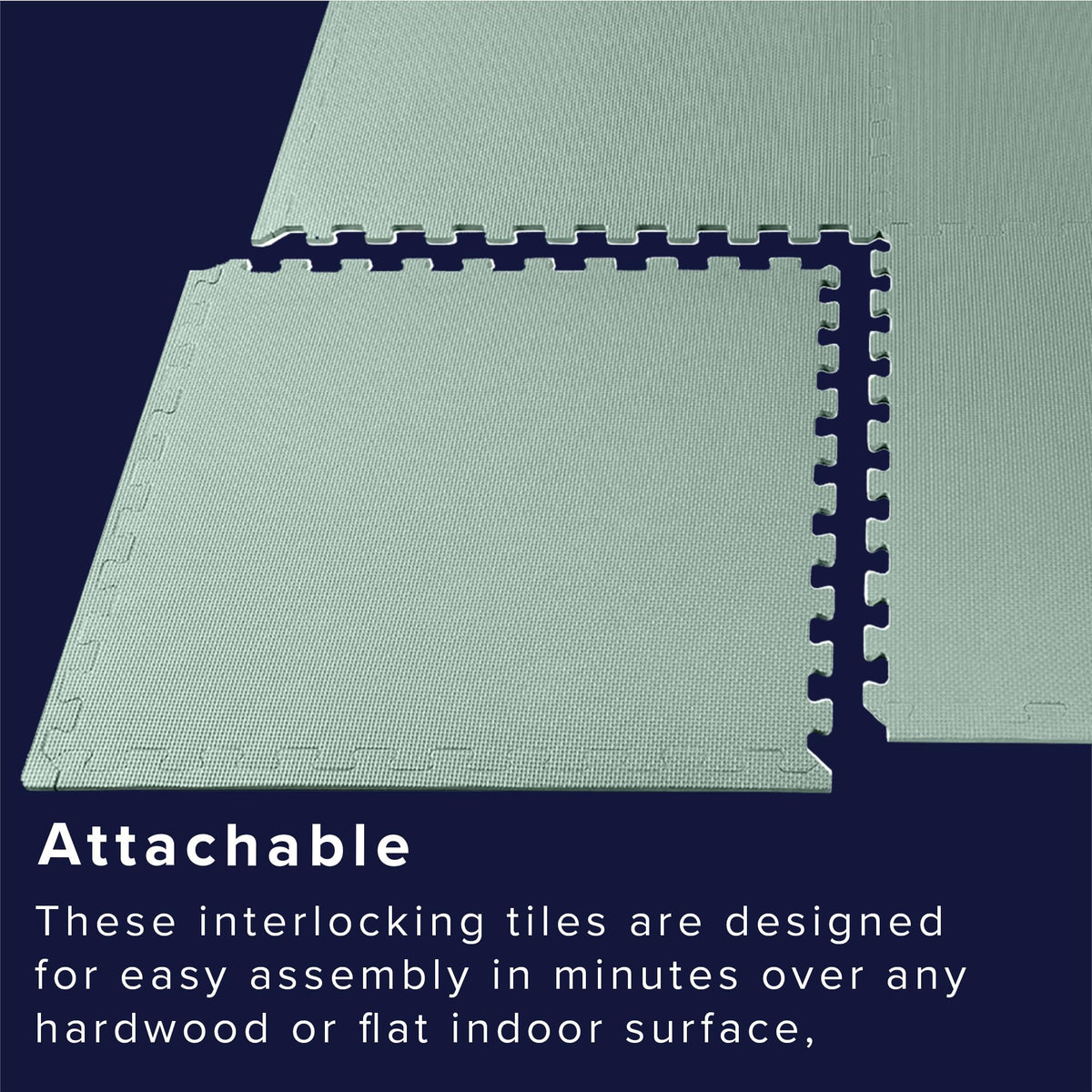 We Sell Mats 3/8" Thick Multipurpose EVA Foam Exercise Floor Mat, Interlocking Tiles, Anti-Fatigue for Home or Gym