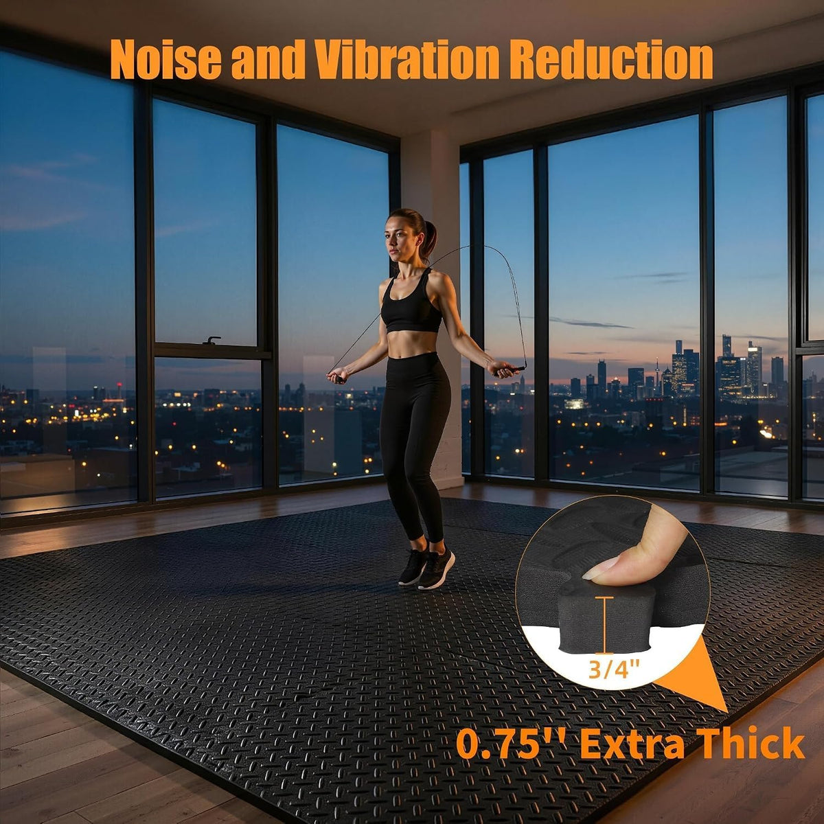 ZENY 24 Pack EVA Foam Puzzle Exercise Mat Tiles, 3/4 Inch Extra Thick