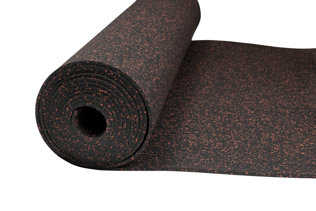 Genaflex Rubber Gym Floor Mat - 8mm Thick - Heavy Duty Commercial Protective Gym Flooring Roll (10% Blue, 4' X 6')