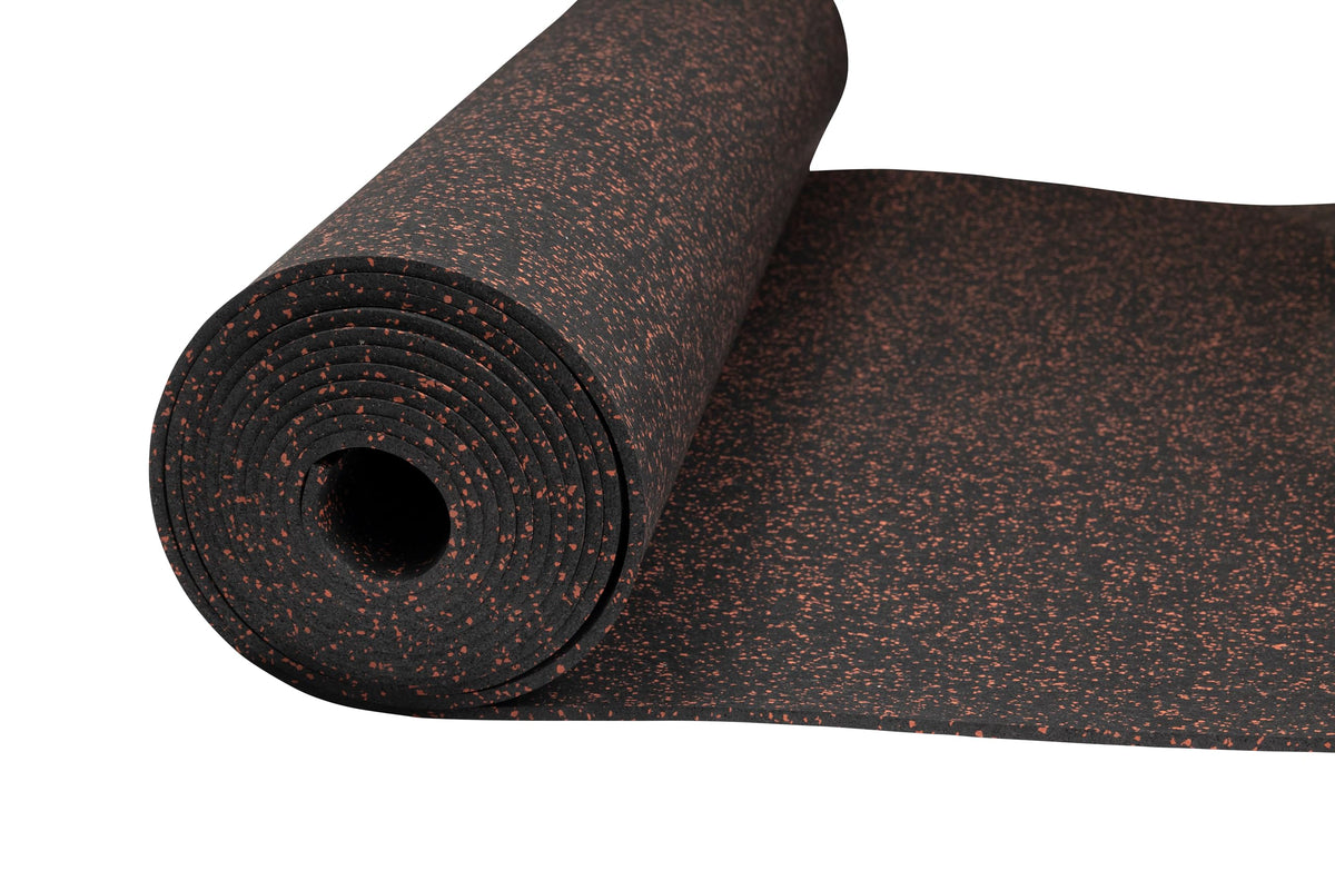 Genaflex Rubber Gym Floor Mat - 8mm Thick - Heavy Duty Commercial Protective Gym Flooring Roll (10% Blue, 4' X 6')