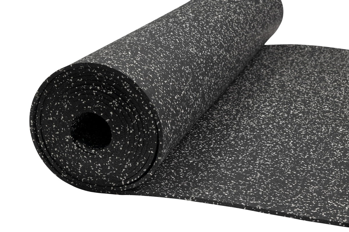 Genaflex Rubber Gym Floor Mat - 8mm Thick - Heavy Duty Commercial Protective Gym Flooring Roll (10% Blue, 4' X 6')