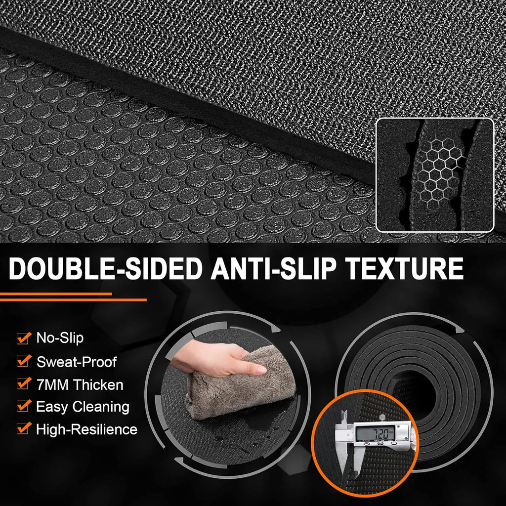 Large Exercise Mat 8'x5'|12'x6'|10'x6'|6'x4'|6'x2' Workout Mat for Home Gym Mats Exercise Heavy Duty Gym Flooring Fitness Mat Large Yoga Mat Cardio Mat for Weightlifting, Jump Rope, MMA, Shoe-Friendly