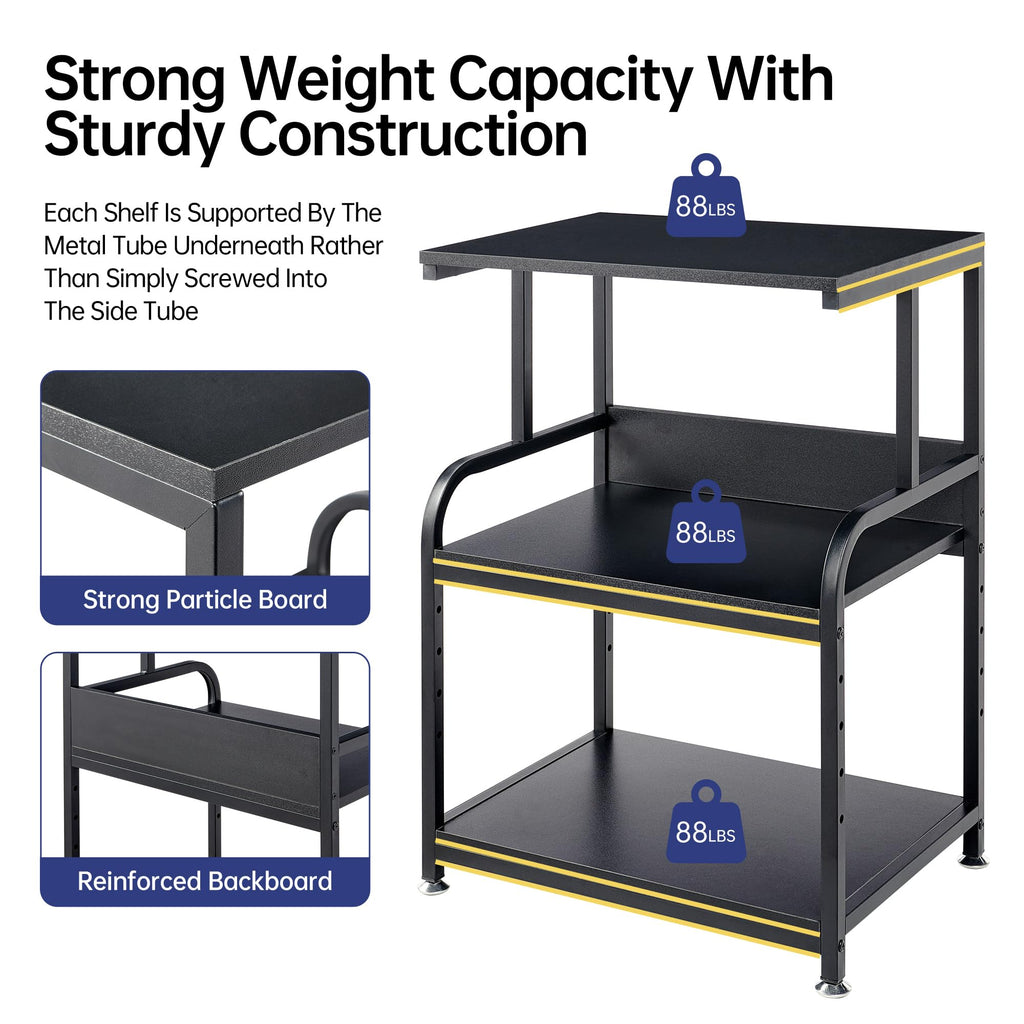 Fannova Printer Stand with Height Adjustable Storage Shelf for Home Office