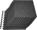 VEVOR 0.56Inch 96sq.ft 24 Tiles Gym Flooring for Home Gym, Rubber Top with High Density EVA Foam, 24 x 24In Gym Floor Exercise Equipment Mats, Interlocking Gym Mats, Puzzle Workout Mats, Black & Gray