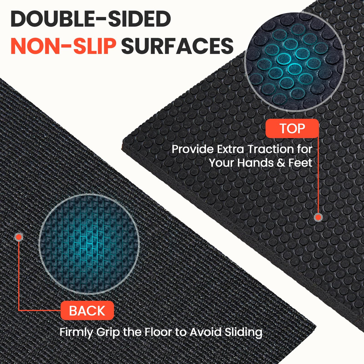 Stepwaver Large Exercise Mat, 6'x4'/7'x5'/8'x5'/9'x5'/10'x5'/12'x5'x8mm