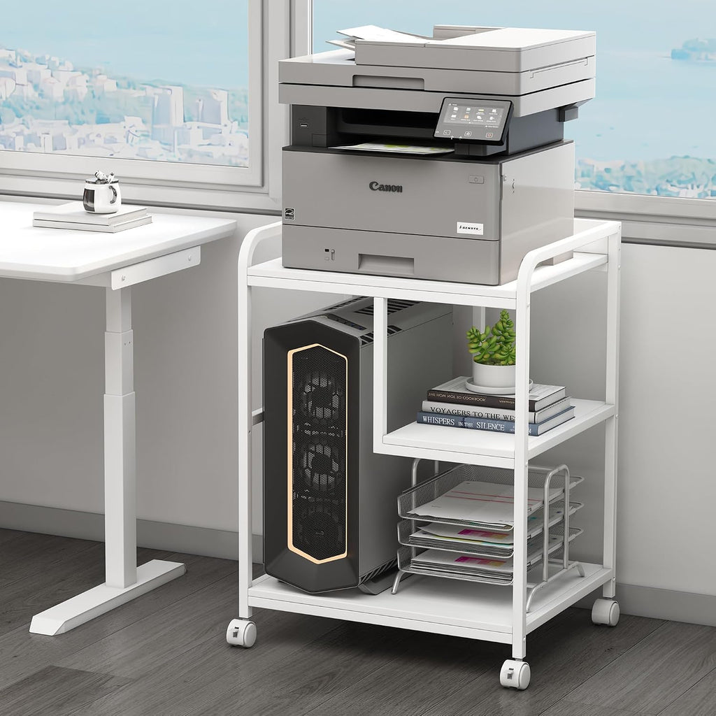 Fannova Large Printer & PC Tower Stand with Wheels for Home Office Storage